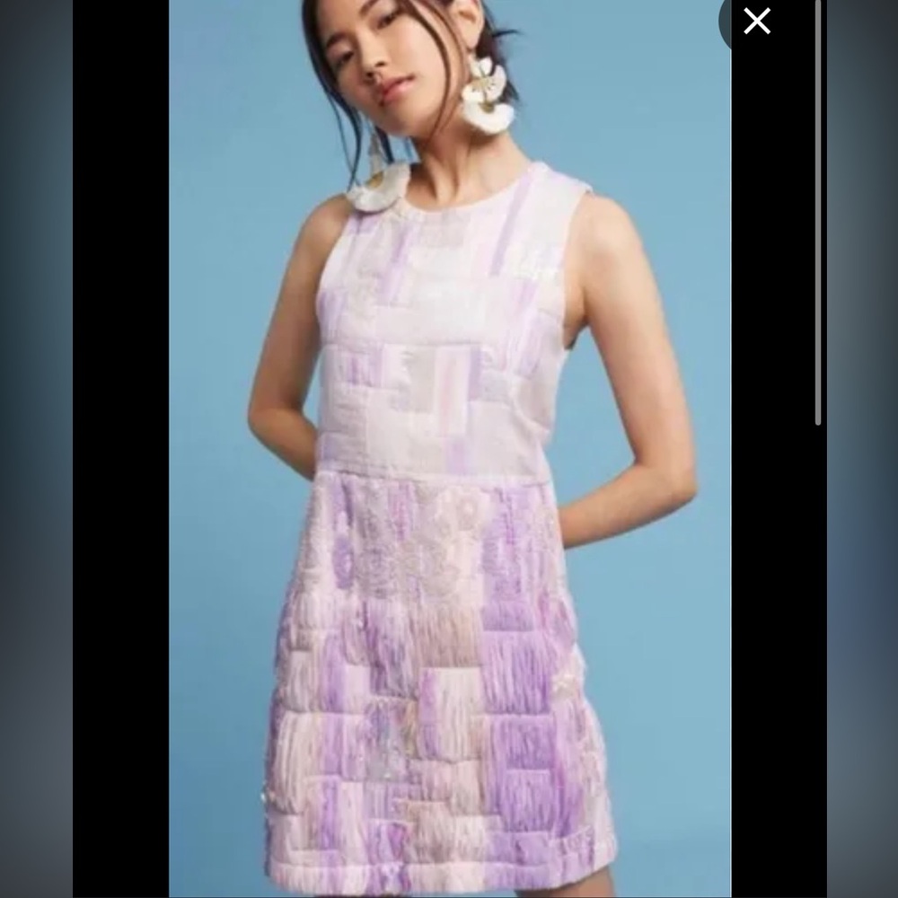 KOCH Anthropologie Brigitte Quilted Shift Patchwork Party Dress